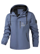Men'S Hooded Windbreaker Lightweight Windbreaker Casual Jacket With Pockets - Black - Size 2XL(AU 2XL/EU54)