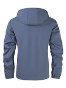 Men'S Hooded Windbreaker Lightweight Windbreaker Casual Jacket With Pockets - Black - Size 2XL(AU 2XL/EU54)