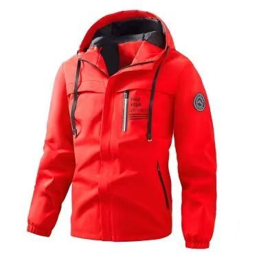 Men'S Hooded Windbreaker Lightweight Windbreaker Casual Jacket With Pockets - Black - Size 3XL(AU 3XL/EU56)