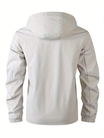 Men'S Hooded Windbreaker Lightweight Windbreaker Casual Jacket With Pockets - Black - Size 4XL(AU 4XL/EU58)