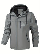 Men'S Hooded Windbreaker Lightweight Windbreaker Casual Jacket With Pockets - Dark Gray - Size 3XL(AU 3XL/EU56)