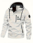 Men'S Hooded Windbreaker Lightweight Windbreaker Casual Jacket With Pockets - Dark Gray - Size M(AU M/EU48)