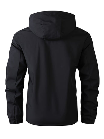 Men'S Hooded Windbreaker Lightweight Windbreaker Casual Jacket With Pockets - Khaki - Size XL(AU XL/EU52)