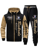 Men'S Hoodie Set Letter Print Hoodie Casual Sportswear Jogger Set Australian - Dark Gray - Size S(AU S/EU46)