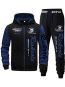 Men'S Hoodie Set Letter Print Hoodie Casual Sportswear Jogger Set Australian - Red - Size XL(AU XL/EU52)