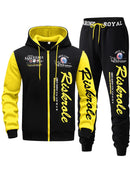 Men'S Hoodie Set Letter Print Hoodie Casual Sportswear Jogger Set Australian - White - Size L(AU L/EU50)