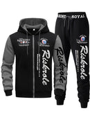 Men'S Hoodie Set Letter Print Hoodie Casual Sportswear Jogger Set Australian - Yellow - Size XL(AU XL/EU52)