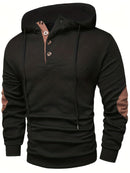 Men'S Casual Hoodie Color Block Sweatshirt Pullover Hoodie Australian - Khaki - Size XL(AU XL/EU52)