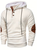 Men'S Casual Hoodie Color Block Sweatshirt Pullover Hoodie Australian - Light Gray - Size M(AU M/EU48)
