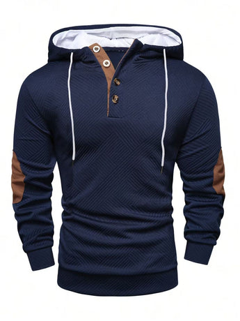 Men'S Casual Hoodie Color Block Sweatshirt Pullover Hoodie Australian - Light Gray - Size M(AU M/EU48)