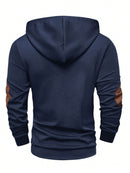 Men'S Casual Hoodie Color Block Sweatshirt Pullover Hoodie Australian - navy blue - Size M(AU M/EU48)