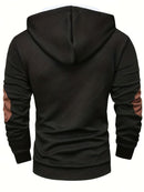 Men'S Casual Hoodie Color Block Sweatshirt Pullover Hoodie Australian - navy blue - Size M(AU M/EU48)