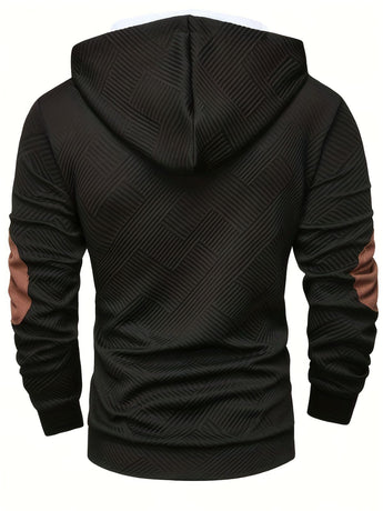 Men'S Casual Hoodie Color Block Sweatshirt Pullover Hoodie Australian - navy blue - Size M(AU M/EU48)