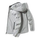 Men'S Hooded Jacket Outdoor Sport Jacket Lightweight Windbreaker Zip Pocket - Black - Size M(AU M/EU48)