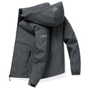 Men'S Hooded Jacket Outdoor Sport Jacket Lightweight Windbreaker Zip Pocket - Dark Blue - Size M(AU M/EU48)