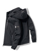Men'S Hooded Jacket Outdoor Sport Jacket Lightweight Windbreaker Zip Pocket - Dark Blue - Size XL(AU XL/EU52)