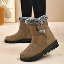 Women's Faux-Fur Trimmed Snow Boots - Blue - Size 10(AU10/EU38)