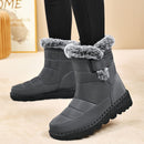 Women's Faux-Fur Trimmed Snow Boots - Coffee - Size 8(AU8/EU36)
