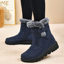 Women's Faux-Fur Trimmed Snow Boots - Gray - Size 10(AU10/EU38)
