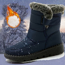 Women's Faux-Fur Trimmed Snow Boots - Gray - Size 8(AU8/EU36)