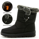 Women's Faux-Fur Trimmed Snow Boots - Gray - Size 8(AU8/EU36)