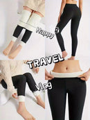 Solid Color Thickened Casual Sports Leggings - Blue - Size 12(AU12/EU40)