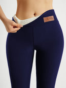 Solid Color Thickened Casual Sports Leggings - Gray - Size 10(AU10/EU38)