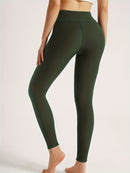 Solid Color Thickened Casual Sports Leggings - Gray - Size 10(AU10/EU38)