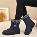 Women's Faux-Fur Trimmed Snow Boots - Yellow - Size 8(AU8/EU36)