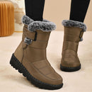 Women's Faux-Fur Trimmed Snow Boots - Blue - Size 12(AU12/EU40)