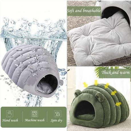 Green Black Cat Cave Bed Cat Furniture Cat Bed Australia Cozy Cat Bed Durable Cat Bed