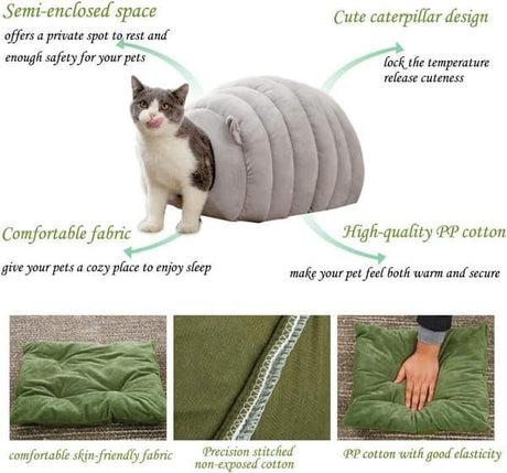 Green Black Cat Cave Bed Cat Furniture Cat Bed Australia Cozy Cat Bed Durable Cat Bed