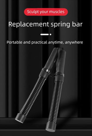 Black Green Replacement Spring Bar Portable Resistance Trainer Muscle Sculpting Tool Home
