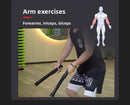 Black Green Replacement Spring Bar Portable Resistance Trainer Muscle Sculpting Tool Home