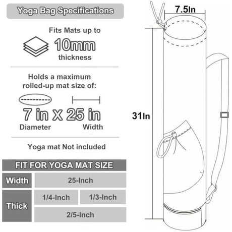 Green Beige Yoga Mat Bag Green Yoga Bag Yoga Mat Carrier Pilates Bag Fitness Accessories