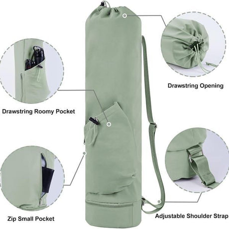 Beige Black Beige Yoga Mat Bag Yoga Mat Carrier Pilates Bag Fitness Accessory Yoga