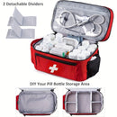 Red Blue First Aid Kit Bag Emergency Medical Storage High-Quality First Aid Bag