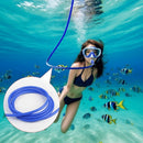 Blue Navy 2-Meter Snorkel Anti-Choke Snorkel Single Head Breathing Apparatus Double Head