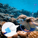 Blue Navy 2-Meter Snorkel Anti-Choke Snorkel Single Head Breathing Apparatus Double Head