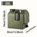 Green 20L Water Container Camping Water Container Outdoor Water Storage Portable
