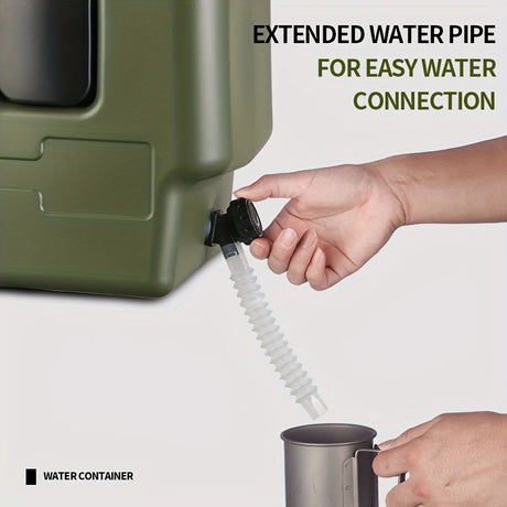 Green 20L Water Container Camping Water Container Outdoor Water Storage Portable