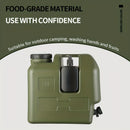 Green 20L Water Container Camping Water Container Outdoor Water Storage Portable