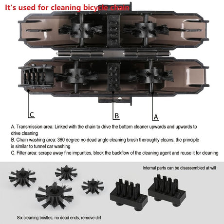 Black Blue Bicycle Chain Cleaner Bike Chain Cleaner Cycling Accessories Bike Maintenance