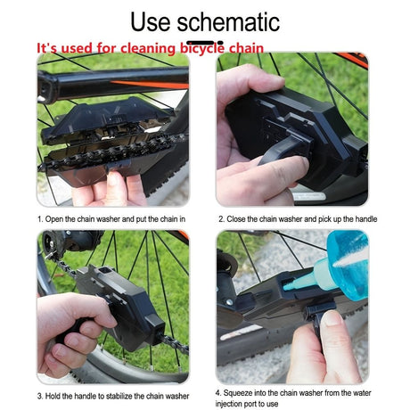 Black Blue Bicycle Chain Cleaner Bike Chain Cleaner Cycling Accessories Bike Maintenance