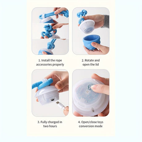 Blue Dog Toy Interactive Dog Toy Dog Ball Toy Dog Toy With Rope Pet Toy Dog Play Toy
