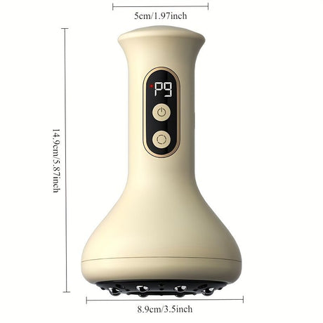 Cupping Glass Massage Tool Gua Sha Heating Relaxation Wellness Device Muscle