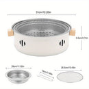 White Black Portable Barbecue Grill Stainless Steel Grill Desktop Grill Camping Grill