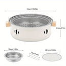 White Black Portable Barbecue Grill Stainless Steel Grill Desktop Grill Camping Grill