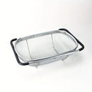 Black Gray Over-Sink Colander Stainless Steel Colander Kitchen Sink Colander Fruit And