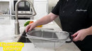 Black Gray Over-Sink Colander Stainless Steel Colander Kitchen Sink Colander Fruit And